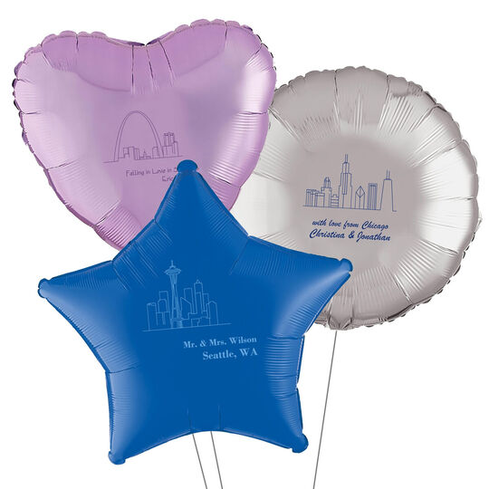 Design Your Own Skyline Mylar Balloons